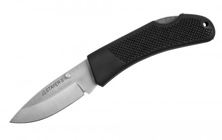 Нож STAYER складной с обрезиненной ручкой, средний 47600-1_z01 купить в Тюмени