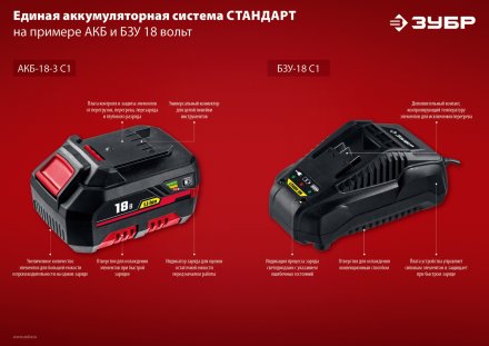 Аккумуляторная батарея Li-Ion 18 В C1 АКБ-18-3 С1 серия СТАНДАРТ купить в Тюмени