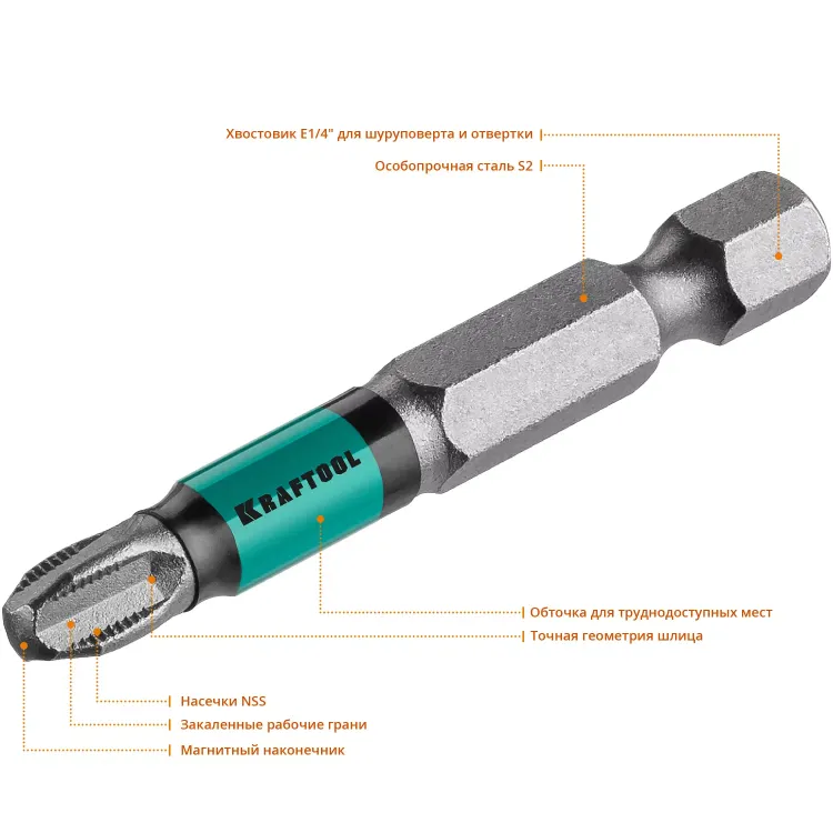 Биты KRAFTOOL OPTIMUM PH 26122-3-50-10 купить в Тюмени