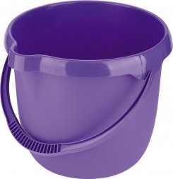Ведро пластмассовое круглое 12л, фиолетовое ТМ Elfe