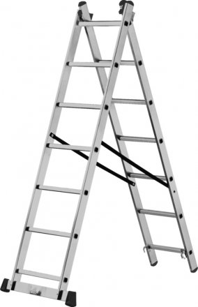 Лестница алюминиевая двухсекционная 2х7 ступеней Кратон 2 14 04 004 купить в Тюмени