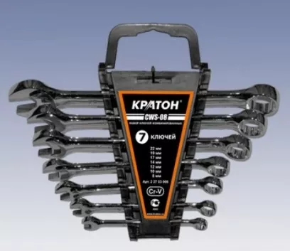 Набор ключей комбинированных Кратон CWS-08 7 пр. 2 27 03 008 купить в Тюмени