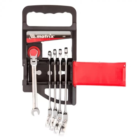 Набор ключей комбинированных Matrix трещоточных шарнирных 5 шт 14794 купить в Тюмени