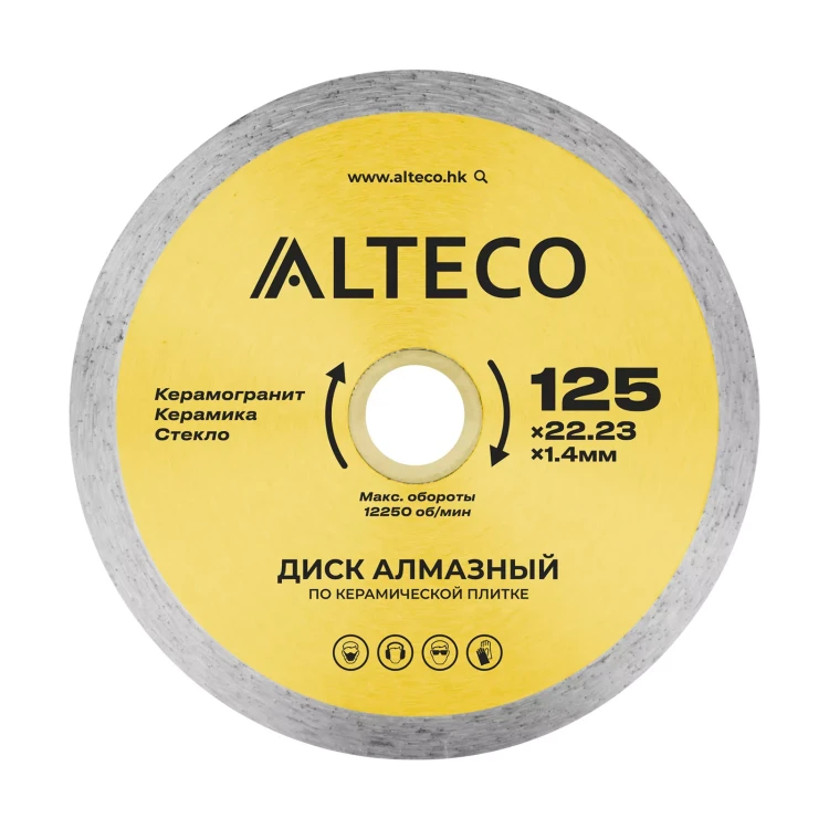Диск алмазный по керамической плитке ALTECO 125x22.23x1.4 мм 66525 купить в Тюмени