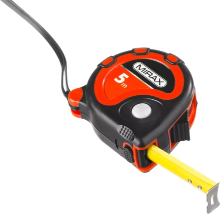 Рулетка MIRAX, 3 стопора, двухкомпонентный пластиковый корпус, 5мх19мм 34013-05-19 купить в Тюмени