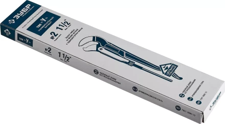 Ключ трубный рычажный ЗУБР &quot;ПРОФЕССИОНАЛ&quot;, тип &quot;S&quot;, изогнутые губки для труднодоступ мест, цельнокованный, Сr-V, № 2, 1,5&quot; 27336-2_z01 купить в Тюмени