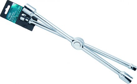 Ключ-крест баллонный складной 17,19,21mm и 1/2&quot; 406мм хромир. Gross 14250 купить в Тюмени