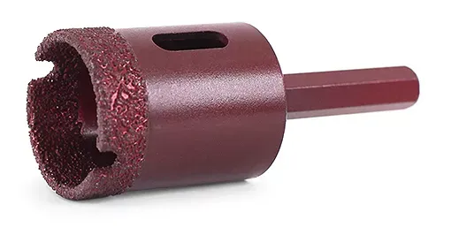Алмазная коронка MESSER по камню с шестигранным хвостовиком (вакуумное спекание алмазов) 50 мм купить в Тюмени