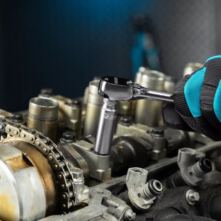 Ключ-трещотка 1/4&quot; Gross 14050, CrV, 120 зубьев, цельнометаллический, хром купить в Тюмени