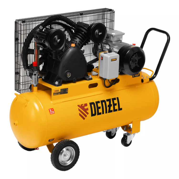 Компрессор воздушный рем. привод Denzel BCV 4000-T/100, 4,0 кВт, 100 литров, 690 л/мин купить в Тюмени
