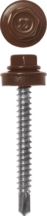 Саморезы ЗУБР окраш., RAL 8017 шокол.-коричн., для крепл. кров. матер. к дерев. обреш., 4.8x80мм, 140шт 4-300315-48-080-8017 купить в Тюмени