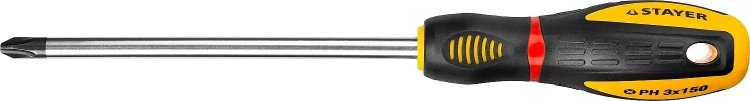 Отвертка STAYER "PROFI" "PROTech", двухкомп рукоятка, намагниченная, Cr-Mo, PH3x150мм 25132-3-15_z02 купить в Тюмени