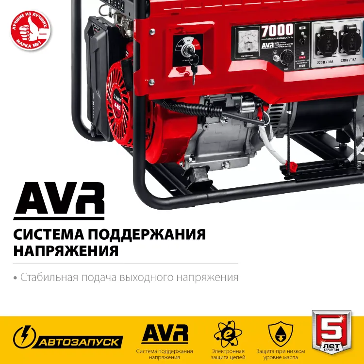 ЗУБР 7000 Вт, бензиновый генератор с автозапуском (СБА-7000) купить в Тюмени