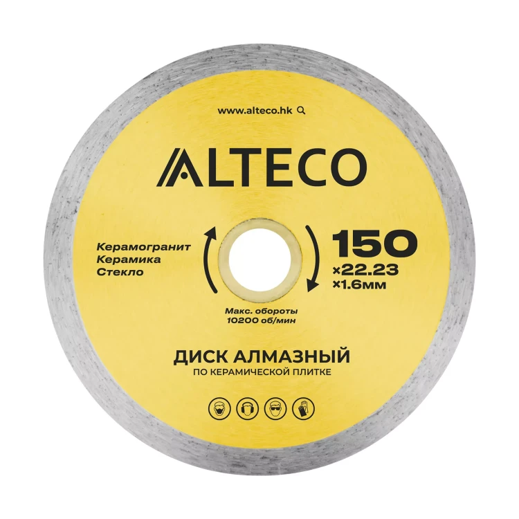 Диск алмазный по керамической плитке ALTECO 150x22.23x1.6 мм 66526 купить в Тюмени