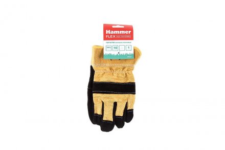 Спилковые перчатки повышенной прочности HAMMER 230-021 купить в Тюмени