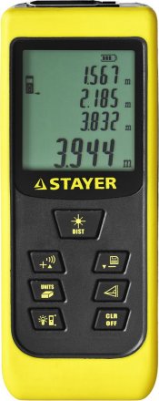 Дальномер STAYER &quot;MASTER&quot; MAX-Control лазерный, 2 точки отсчета, дальность 50м, точность 2мм 34957 купить в Тюмени