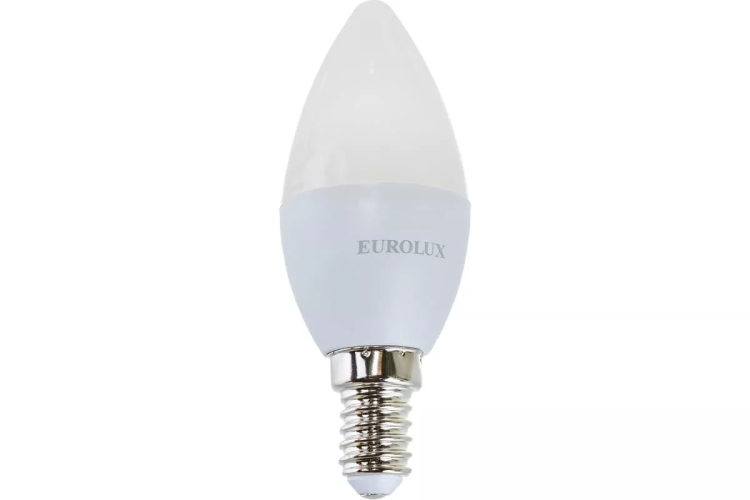 Лампа светодиодная EUROLUX LL-E-C37-6W-230-4K-E14 76/2/4 купить в Тюмени