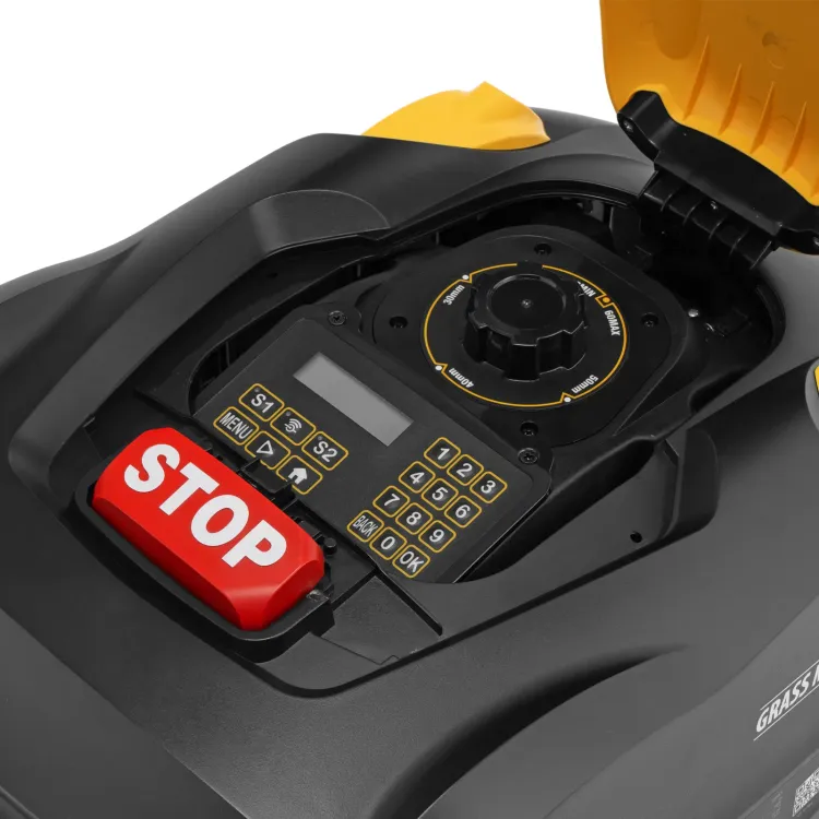 Робот-газонокосилка Grass Master 1000, ультразвуковой датчик, 3 Ач, LCD дисплей, Wi-Fi // Denzel купить в Тюмени