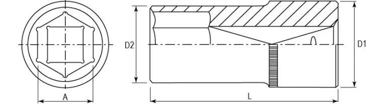Головка торцевая глубокая 1/2"DR 30 мм S04HD4130 Jonnesway 47250 купить в Тюмени