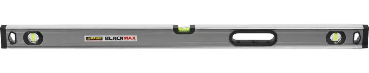 Уровень STAYER "PROFESSIONAL" "BlackMax" коробчатый усиленный с ручками, утолщенный особопроч профиль, 0,5мм/м, 3 ампулы, 100см 3475-100 купить в Тюмени