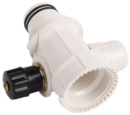 Коллектор ЗУБР &quot;ШиреФит&quot; сборный с вентилем&quot;внутренняя резьба - штуцер с гайкой - штуцер с гайкой&quot;, 32мм-16мм-32мм 51517-32-16-32 купить в Тюмени