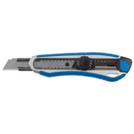 Нож ЗУБР&quot;ЭКСПЕРТ&quot;, двухкомпонентный корпус, с механическим фиксатором, с сегментированным лезвием 18 мм, сталь У8А. 09178 купить в Тюмени