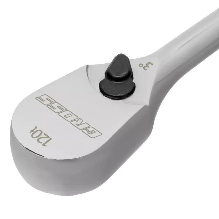 Ключ-трещотка 3/8" Gross 14051, CrV, 120 зубьев, цельнометаллический, хром купить в Тюмени