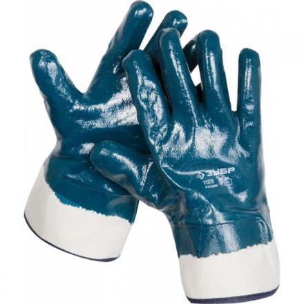 Перчатки ЗУБР рабочие с полным нитриловым покрытием, размер XL (10) 11270-XL купить в Тюмени