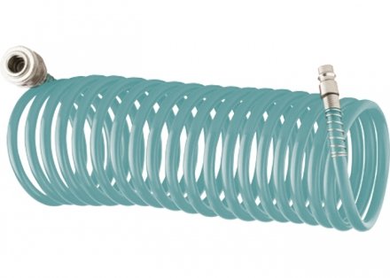 Полиуретановый спиральный шланг профессиональный BASF 10 м с быстросъемными соединениями Stels 57007 купить в Тюмени