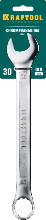 Ключ комбинированный KRAFTOOL, Cr-V, DIN 3113 27079-30 купить в Тюмени