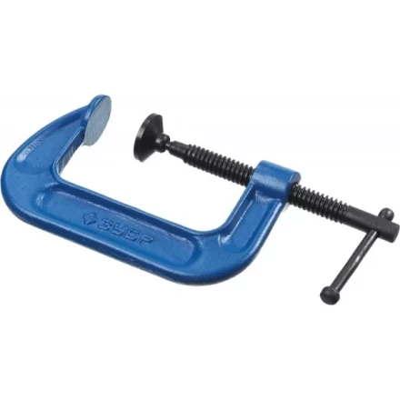 Струбцина  ЗУБР &quot;ПРОФЕССИОНАЛ&quot; тип &quot;G&quot;, корпус - ковкий чугун, 75мм 32245-075_z01 купить в Тюмени