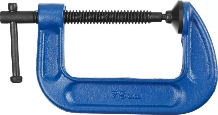 Струбцина  ЗУБР &quot;ПРОФЕССИОНАЛ&quot; тип &quot;G&quot;, корпус - ковкий чугун, 75мм 32245-075_z01 купить в Тюмени