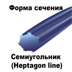 Леска для триммера HEPTAGON LINE (семиугольник) 4.0MMX15M