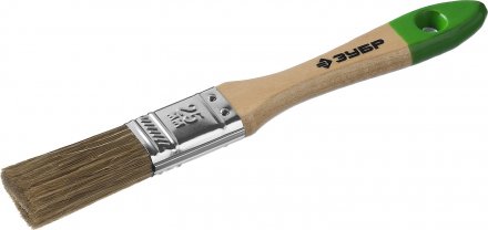 Кисть плоская  ЗУБР &quot;ЛАЗУРЬ-МАСТЕР&quot;, смешанная щетина, деревянная ручка, 25мм 4-01009-025 купить в Тюмени