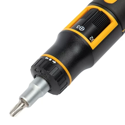 Отвертка реверсивная с револьверным механизмом Denzel 7711601, 11 шт, сталь S2 купить в Тюмени