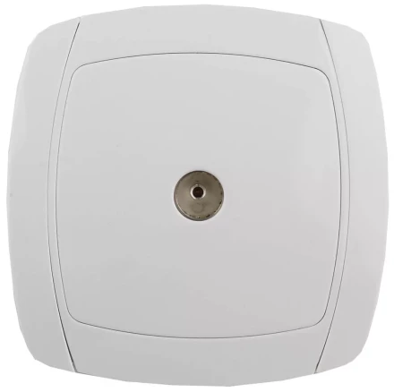 Розетка СВЕТОЗАР &quot;CITY LIGHT&quot; телевизионная одинарная в сборе, цвет белый SV-54215-W купить в Тюмени