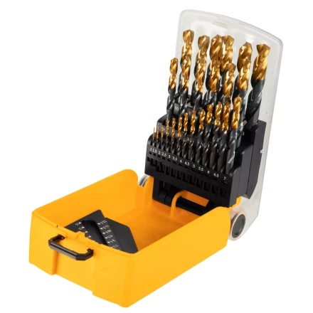 Набор сверл по металлу, 1-13 мм, HSS-Tin, Golden Tip, 25 шт Denzel 72323 купить в Тюмени