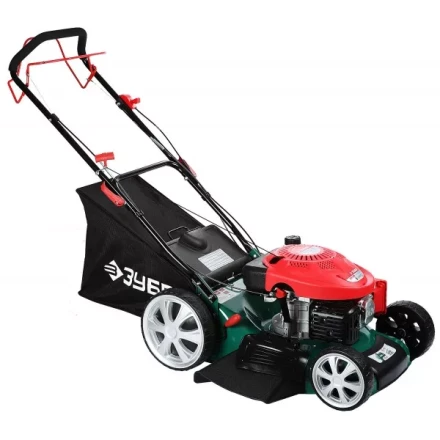 Газонокосилка ЗУБР бензиновая, самоход, 10 ступ. (25-75мм), 65л травосборник, мульчирование, 173см3, 510мм, 4.3кВт ЗГКБ-510СТ купить в Тюмени