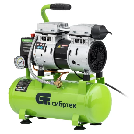 Компрессор безмаслянный малошумный Сибртех МБ 750/10,750 Вт, 10 л, 150 л/мин 58001 купить в Тюмени