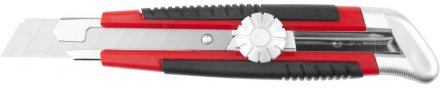 Нож URAGAN с выдвижным сегментированным лезвием, двухкомп корпус, механический фиксатор, инструментальная сталь, 18мм 9187 купить в Тюмени