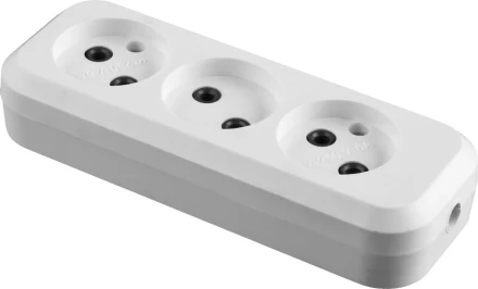 Колодка СИБИН для удлинителя, 3 гнезда, макс мощность 1300Вт 55108-3 купить в Тюмени