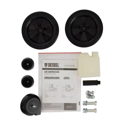 Компрессор воздушный прямой привод DC1700/50, 1.7 кВт, 50 литров, 260 л/мин Denzel 58164 купить в Тюмени