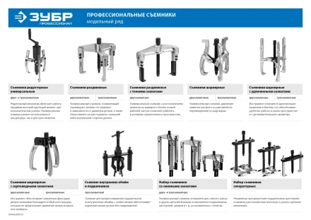 Съемники шарнирные 3-захватные серия ПРОФЕССИОНАЛ купить в Тюмени