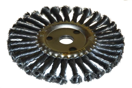 Щетка для УШМ Ф222/115 мм дисковая сталь витая 51583 купить в Тюмени