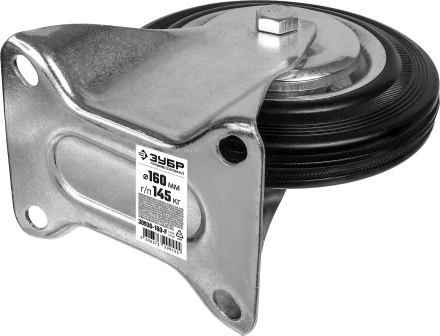 ЗУБР d 160 мм, г/п 145 кг, игольчатый подшипник, резина/металл, неповоротное колесо, Профессионал (30936-160-F) купить в Тюмени