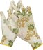 Перчатки GRINDA садовые, прозрачное PU покрытие, 13 класс вязки, бело-зеленые, размер S 11293-S купить в Тюмени