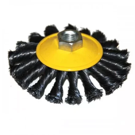 Щетка для УШМ дисковая выгнутая М14/115 мм, ст.витая 1/60 51572 купить в Тюмени