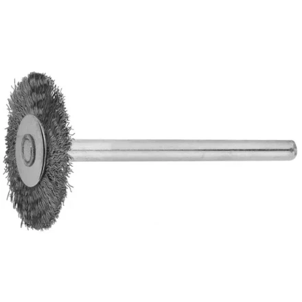 Щетка ЗУБР радиальная, нержавеющая сталь, на шпильке, d 20x 3,2мм, L 42мм, 1шт 35931 купить в Тюмени