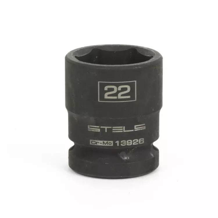 Головка ударная шестигранная 22 мм 1/2" CrMo  Stels 13926 купить в Тюмени