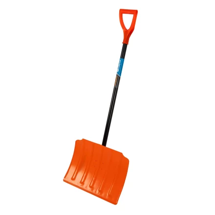 Лопата для уборки снега стальная Сибртех, 470х335х1335 мм, стальной черенок, Россия, 61656 купить в Тюмени